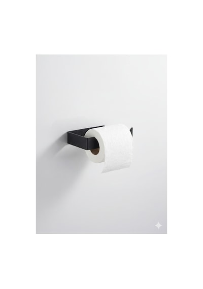 Buççin Online Mağaza Modern Mat Siyah Metal Tuvalet Kağıdı Tutacağı Yapışkanlı Minimal Duvara Monte Kağıtlık Metal Çok Renkli