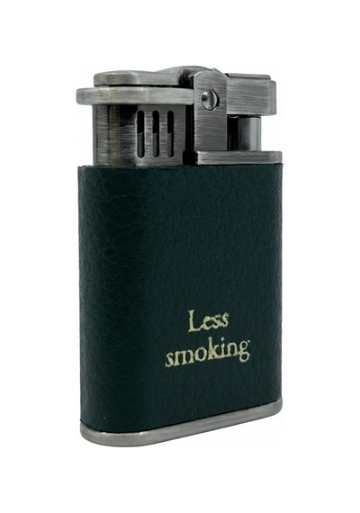 Zenit Less Smoking Deri Kaplama Benzinli Çakmak - Yeşil Yeşil