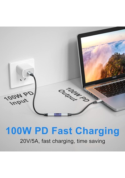 Usb C Dişi Adaptör 2 Paket, 40gbps Usb4 Adaptör Desteği 100w, 8k 60hz, 5k 60hz, 4k 120hz Thunderbolt 4/3, Macbook Pro 2021, Macbook Air 2022 Ve Daha Fazla Tip C Cihazlarla Uyumlu
