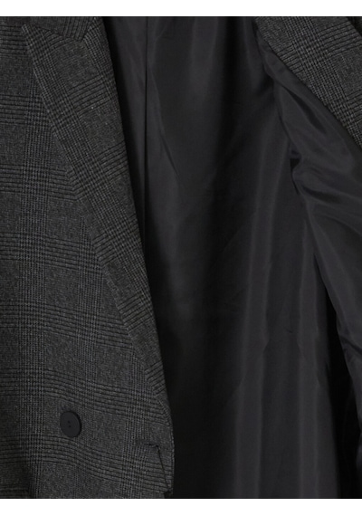 Lcw Studıo Gri Kruvaze Yaka Ekose Kadın Blazer Ceket