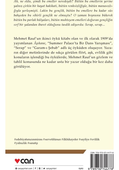 Âşıkane (Günümüz Türkçesiyle) - Mehmet Rauf - Can Yayınları
