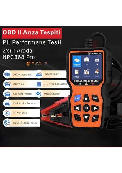 Npo Npc Türkçe Obdıı/eobd+can Modlu Hata Hafızalı Araç Arıza Tespit/silme Cihazı Npc368pro