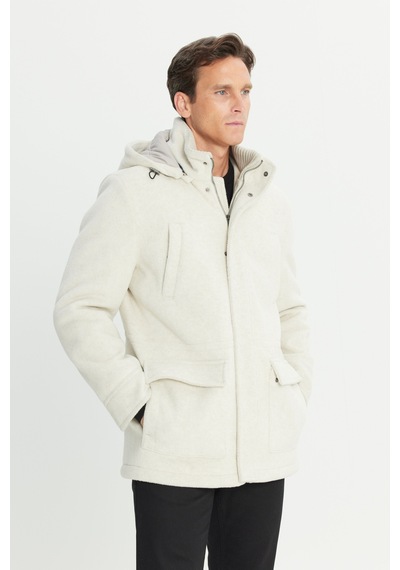 AC&Co / Altınyıldız Classics Erkek Bej Standart Fit Normal Kesim Kapüşon Çıkmalı Dik Yaka Torba Cepli Kaşe Kaban Bej AC&Co / Altınyıldız Classics Erkek Bej Standart Fit Normal Kesim Kapüşon Çıkmalı Dik Yaka Torba Cepli Kaşe Kaban Bej