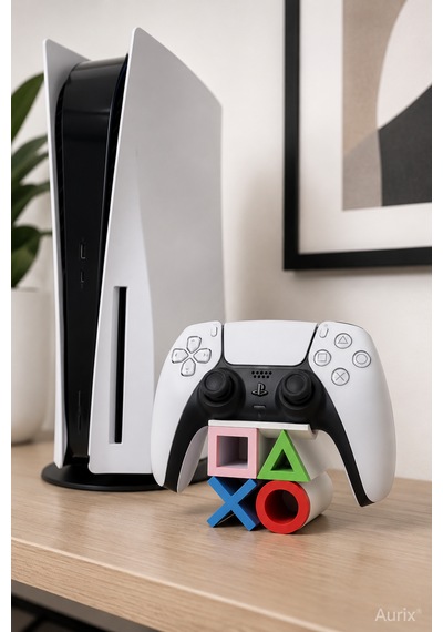 Playstation 5 Dualsense Joystick Standı - Renkli Joystick Kol Tutucu Beyaz