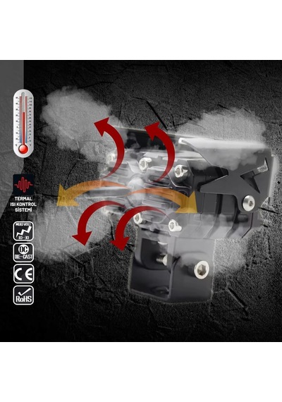 Binocus Beyaz Sarı Hd Optik Cam Lens 30w Motosiklet Sis Farı Off Road Spot Sel Kombo Delici Taşkın Çalışma Lambası Yardımcı Sürüş Işık Barları Enerji