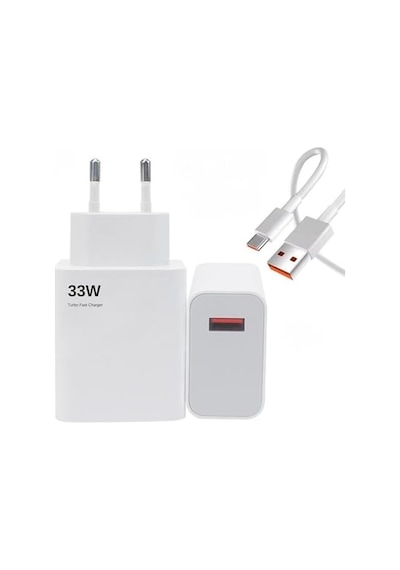 33 Watt Usb Hızlı Şarj Başlık Adaptör + 1m Hızlı Şarj Kablosu Fast Turbo Qualcomm 3.0 Ms-11 Hızlı Şarj Göstergeli Yerli Üretim 33w+type-c Kablolu