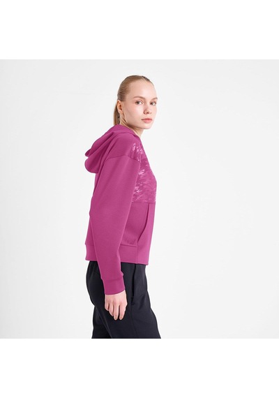 Lescon Kadın Fermuarlı Kapüşonlu Sweatshirt 25n-2125 Mürdüm
