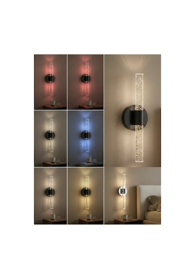 Bubbleflux Dubble Small 31 Cm Modern Tasarım Led Aplik - Duvar Lambası - Siyah - Elektrikli - Rgb Kumandalı Siyah Rgb Elektrikli Kumandalı