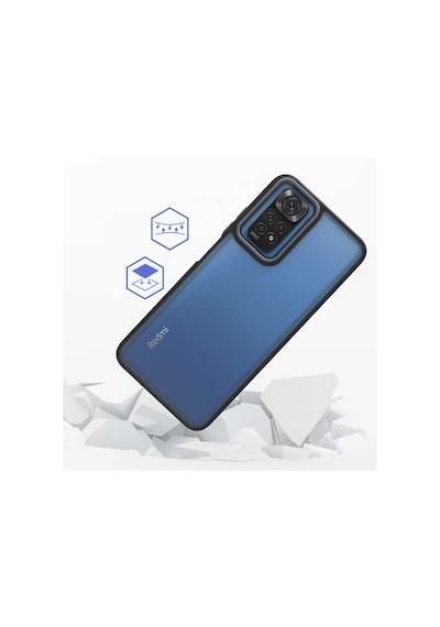 Xiaomi Redmi Note 11 Global Kılıf Zore Flora Kapak Mavi