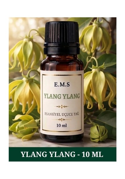 Ylang Ylang Esansiyel Uçucu Yağ Buhurdanlık Yağı Difüzör Esansı Oda Kokusu Esansı Mum Esansı 10 Ml.