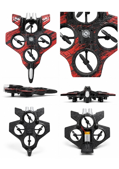 Xf819 Turbo Fan Uçak Dron 2.4 Ghz Kontrol 360 Derece Dönüş Tek Tuş İniş Kalkış Dayanıklı Epp Gövde Ful Köpük Gövde Olup Darbelere Karşı Korumalıdır Uzaktan Kumandalı Şarjlı