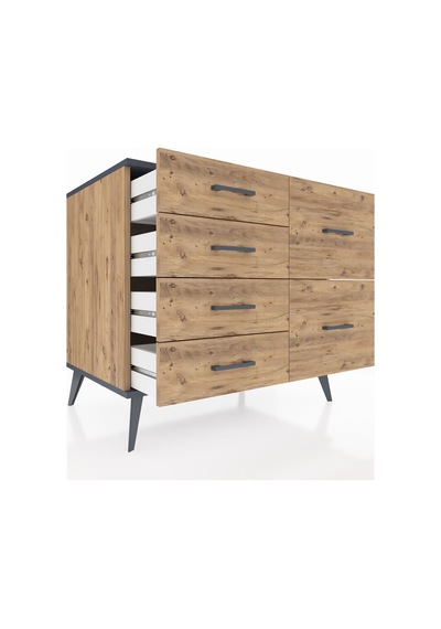 Kronos Şifonyer 6 Çekmeceli 88x59x80 Çam-antrasit/çam Antrasit/çam Kronos Şifonyer 6 Çekmeceli 88x59x80 Çam-antrasit/çam Antrasit/çam