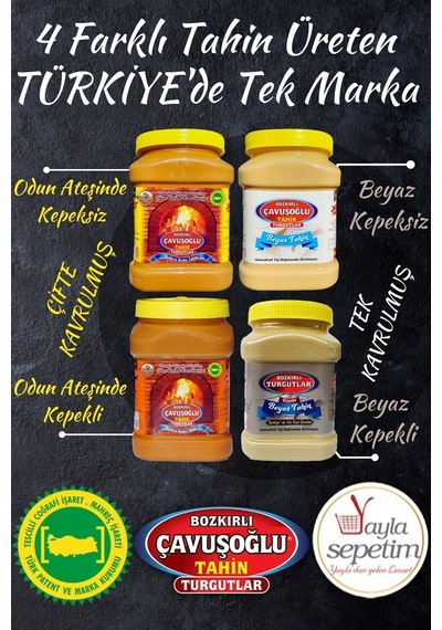 Çifte Kavrulmuş Kepeksiz Bozkır Tahini 930 Gr X 2 Adet