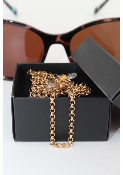 Ruhunun İfadesi Çelik Gold Renk Unisex Gözlük Zinciri Modern Şık Tasarım Gözlük İpi Askısı Aksesuar