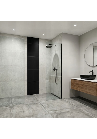 30x60 Cm Kendinden Yapışkanlı Duvar,banyo,tezgah Arası Kaplama Parlak Siyah 8812-30-6