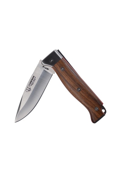 Cudeman 384-gf Mt-4 Satin Walnut Ceviz Ağacı Saplı Deri Kılıflı Kamp Çakı Kahverengi