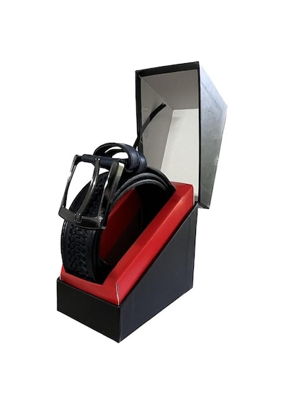 Fossil Lacivert Desenli Hakiki Deri Spor Erkek Kemeri 4cm-120cm Lacivert
