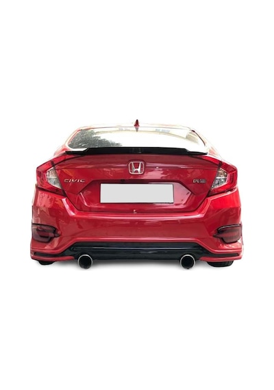 Honda Civic Fc5 Turbo Arka Ek Plastik Siyah Difüzör 2016 2017 2018 2019 Arka-difizör-bodykit-ek