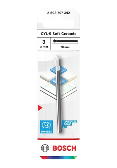 Bosch Cyl-9 3 Mm Standart Fayans Ve Seramik Matkap Ucu 2608707342