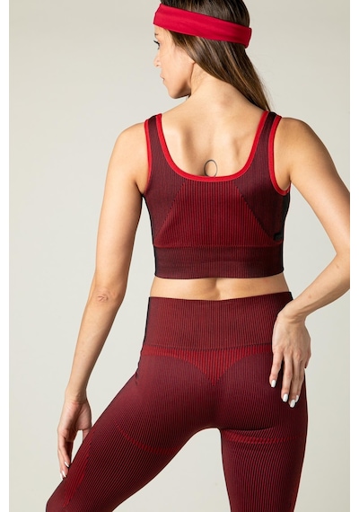 Maraton Active Slimfit Kadın Bisiklet Yaka Kolsuz Spor Siyah Bra 813055-Siyah