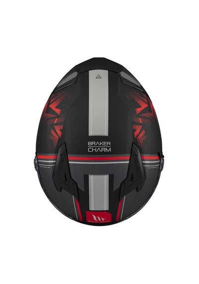 Mt Braker Sv Charm B5 Mat Siyah Kırmızı Kapalı Kask Renkli