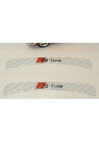 Audi A4 S Line Logo Beyaz Karbon Desen Damla Epoksi Ayna Çamurluk