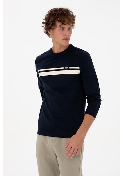 U.S. Polo Assn. Erkek Regular Fit Bisiklet Yaka Lacivert İnce Sweatshirt 50313801-VR033