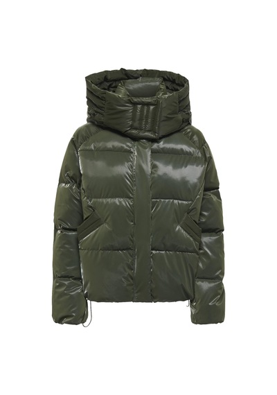 Only Bergen Life Oversize Kadın Puffer Mont Şişme Kışlık Ceket Yeşil