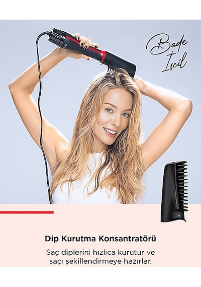 Revlon Rvdr5371 One Step Blow Dry Multi Air Styler 5'i 1 Arada Saç Kurutma Ve Şekillendirici Siyah