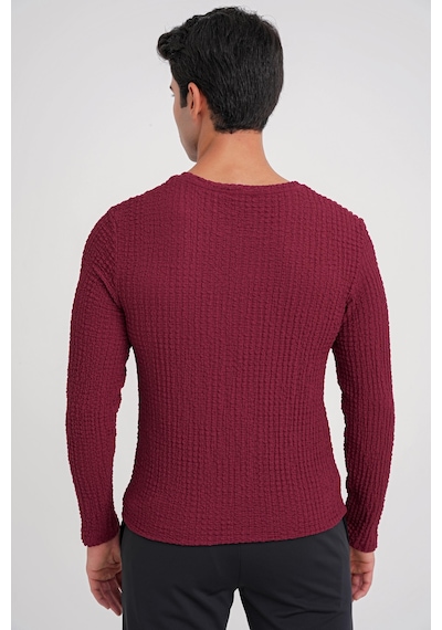 Efor Ts 916 T-shırt Slim Bordo Bordo