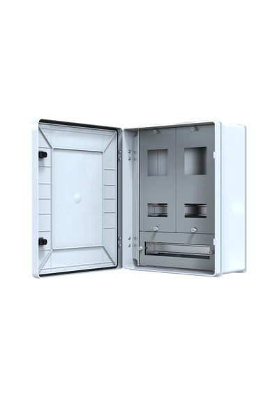 Sayaç Panosu 14 Sigortalı 2 Monofaze Sayaçlı Sıva Üstü Sayaç Panosu Ip65 40 X 50 X 20 Cm Poli 033