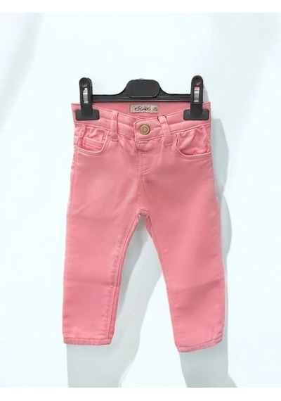 Escabel Kız Bebek Pamuklu Lycralı Pantolon-14318 Pembe