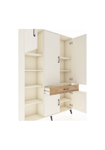 Arges Dolap 8 Raflı Tek Çekmeceli 5 Kapaklı 132x30x195 Aytaşı-aytaşı/çam Aytası/atlas Çam Arges Dolap 8 Raflı Tek Çekmeceli 5 Kapaklı 132x30x195 Aytaşı-aytaşı/çam Aytası/atlas Çam