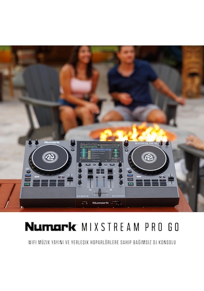 Numark Mixstream Pro Go Wifi Bataryalı Standalone Dj Controller & Hf 125 Profesyonel Dj Kulaklık