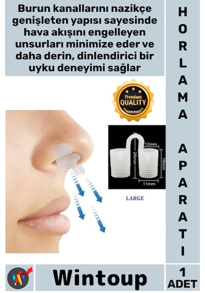 Horlama Rahat Nefes Uyku Kalite Artırıcı Ergonomik Horlama Önlemeye Yardımcı Silikon Burun Aparatı