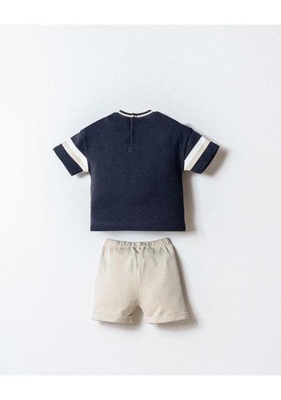U.S. Polo Assn. U.s. Polo Assn Erkek Bebek 2 Li Şort T-şhirt Takım Füme-2337 Füme