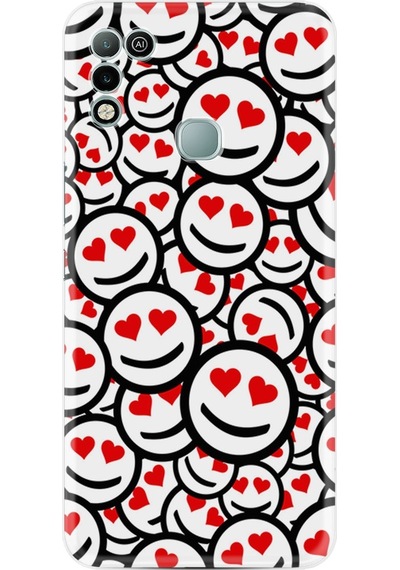 Infinix Hot 11 Play Kılıf Silikon Desen Gülen Surat 1774