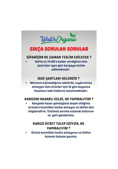 Watermanya Su Arıtma Cihazı Haznesiz Sebil Üstü Aparat Hortum ve Bağlantı Parçaları Dahil