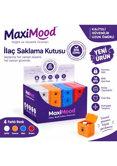 Maximood Günlük Hap Saklama Kutu Standı 15'li