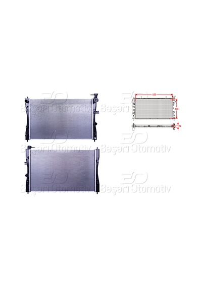 Su Radyatoru Brazıng Mt 405x640x16 Mıtsubıshı Colt1.3. 1.5 05 . Smart Forfour 1.5. 1.1 -68183