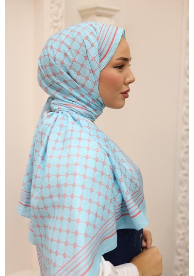Silk Home Olinda Şal - 49005 - 09 Mavi Turuncu - Mavi Turuncu