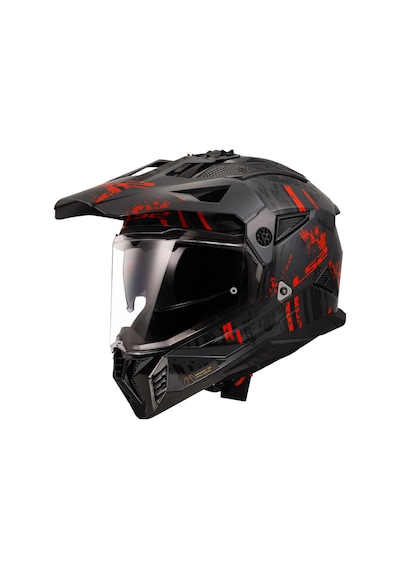 Ls2 Mx702 Pıoneer 2 - Crazy Matt Black Red Diğer