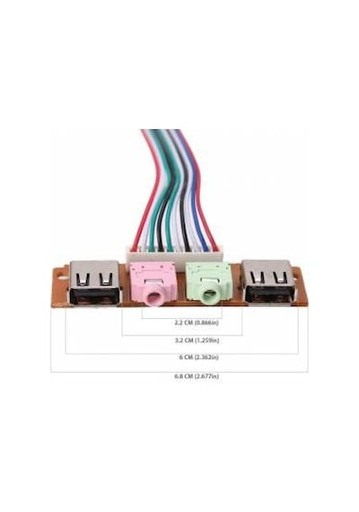 9 Pin Ön Panel Usb 2.0 3.5Mm Kulaklık Mikrofon Kablosu 4272P Bilg