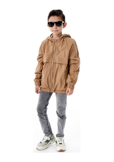 Benitto Kids Erkek Çocuk Kapüşonlu Yağmurluk 51362 Bej