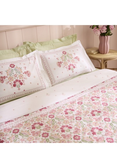 Kaşmir Home Mery %100 Pamuk Tek Kişilik Nevresim Takımı Pudra Pembe