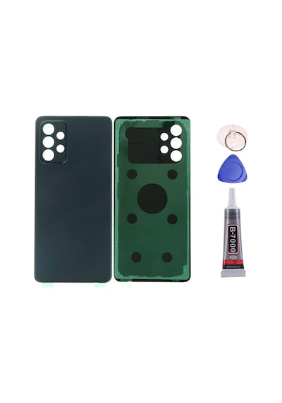 Samsung A72 Siyah Uyumlu Arka Kapak Batarya Kapağı Pil Kapağı Yapışkan Ve Sökme Aparatıyla Beraber Full Set Siyah