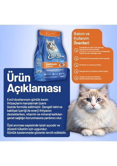 Somonlu Kedi Maması 1 Kg - 6 Adet