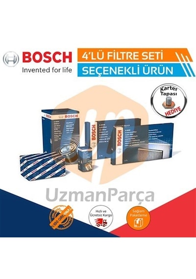 Ford C-Max 1.6 Tdci Dizel Bosch  Filtre Bakım Seti 2011-2018