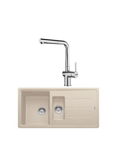 Franke Bfg 651 Sahara Evye, Active Plus Doccia Krom Armatür Seti Krem