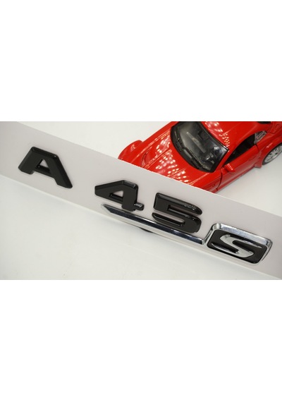 A 45 S Bagaj Parlak Siyah ABS 3M 3D Yazı Logo